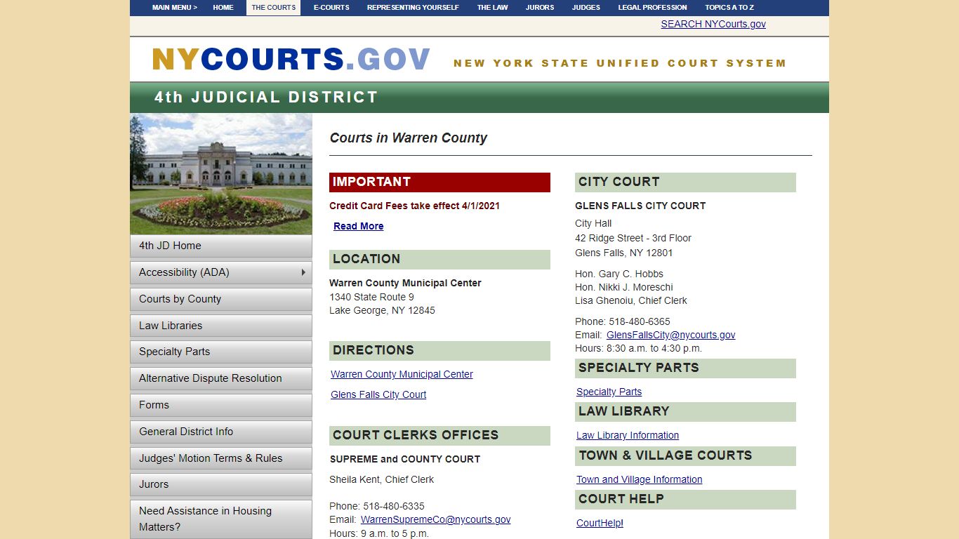 Courts in Warren County | NYCOURTS.GOV - Judiciary of New York